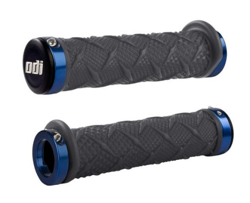 ODI - ODI ATV Xtreme Lock-On Grips - Graphite - Blue Clamp - J30XTH-U