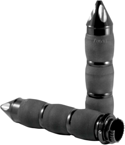 Avon Grips - Avon Grips Touring Spike Air Cushioned Metric Grips - Black - MT-AIR-90-AN-SP