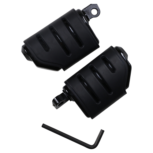 Kuryakyn - Kuryakyn Dually Trident ISO-Pegs with Male-Mount Ends - Gloss Black - 7562