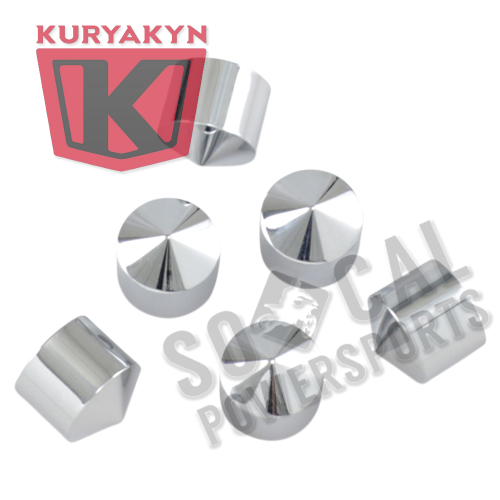 Kuryakyn - Kuryakyn Peaked Rocker Box Bolt Covers (6pk) - 8693