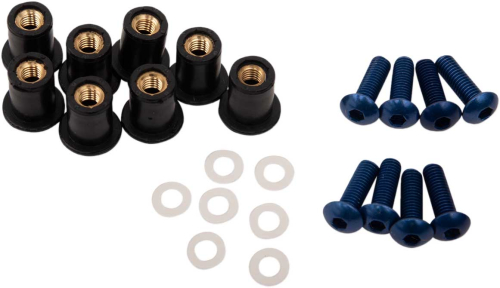 PUIG - PUIG Windscreen Well Screw Kit - Blue - 0957A
