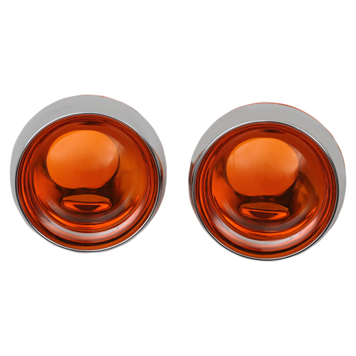 Kuryakyn - Kuryakyn Deep Dish Bezels with Amber Lenses - 2268