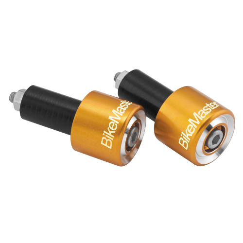 BikeMaster - BikeMaster Anodized Aluminum Billet Bar Ends - Gold - 152131