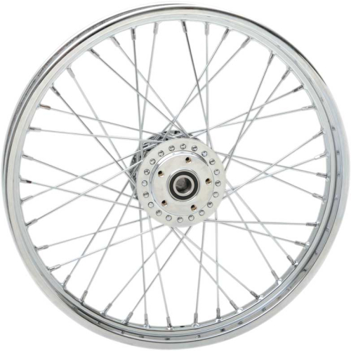 Drag Specialties - Drag Specialties Laced 40 Spoke Front Wheel - 21x2.15 - Chrome (Single/Dual Disc) - 64383