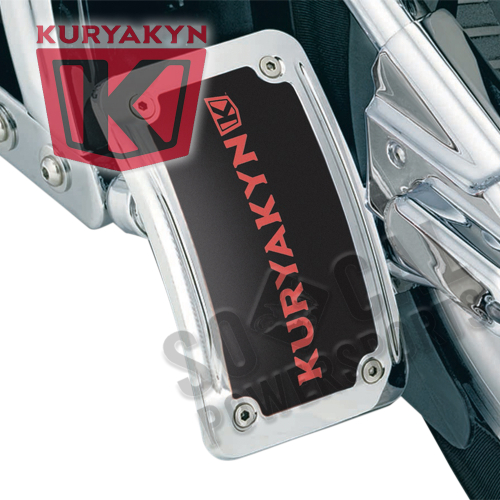 Kuryakyn - Kuryakyn Lighted Curved Vertical Side Mount License Plate Holder - 9251
