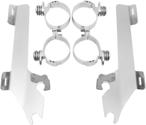 Memphis Shades - Memphis Shades Trigger-Lock Mount Kit for Batwing Fairing - Polished - MEK1903