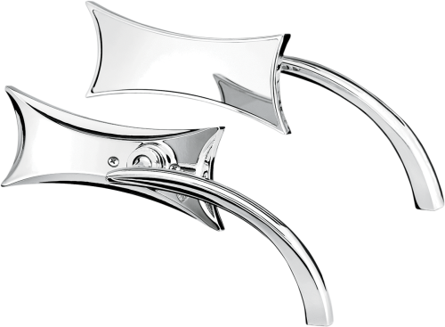 Arlen Ness - Arlen Ness Micro Die-Cast Four Point Mirror - Left - Chrome - 13-416