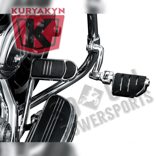 Kuryakyn - Kuryakyn Longhorn Offset Dually With Trident Pegs and 1-1/4in. Magnum Quick Clamps - Chrome - 7555