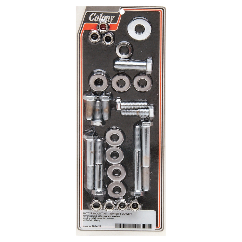 Colony - Colony Upper and Lower Motor Mount Chrome Hex Head Bolt Kit - 9854-28