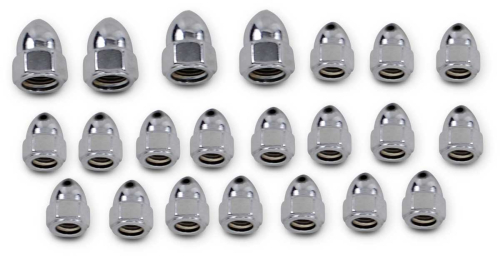 Drag Specialties - Drag Specialties Chrome Acorn Rocker Box Nut Set - MK227