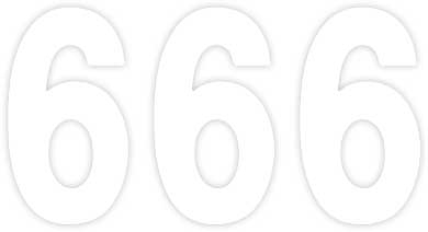 Factory Effex - Factory Effex Pro Numbers 5in. - No. 6 - White - 03-0206