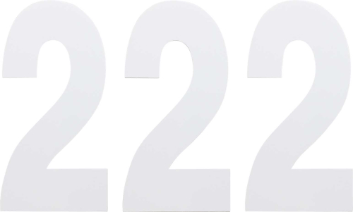 Factory Effex - Factory Effex Standard Numbers 6in. - White - No. 2 - 02-4462