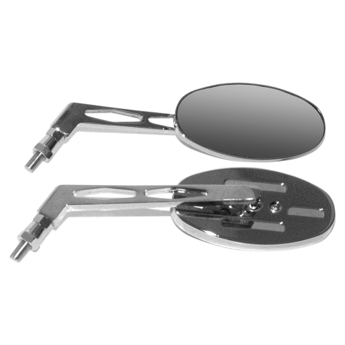 Emgo - Emgo Billet Oval Mirror - Tall Stem - 20-26307