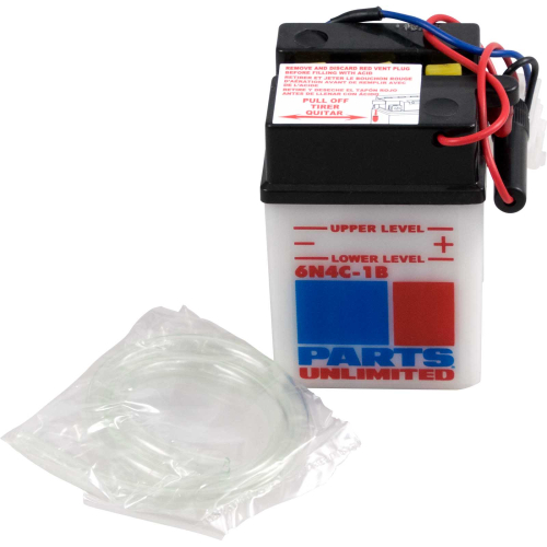 Parts Unlimited - Parts Unlimited 6V Conventional Battery - 6N4C-1B