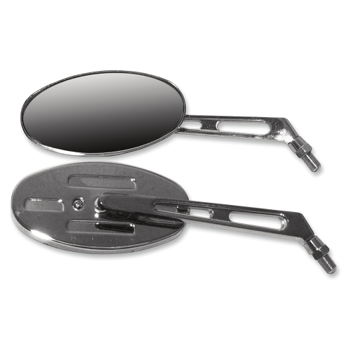 Emgo - Emgo Billet Oval Mirror - Short Stem - 20-26305