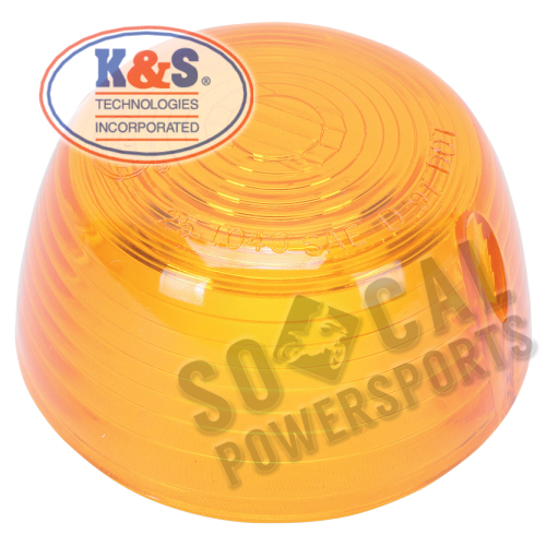 K&S Technologies - K&S Technologies DOT Approved Turn Signal Replacement Lens - Amber - 25-1040