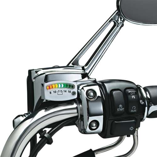 Kuryakyn - Kuryakyn LED Battery Gauge - Chrome - 4219