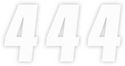 Factory Effex - Factory Effex Factory Number 4in. - No.4 - White - 08-90014