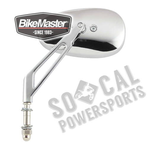 BikeMaster - BikeMaster Custom Mirror - Low-Rise Bars - Chrome - 601140