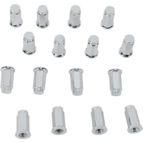ITP - ITP Lug Nuts - 3/8in.-24 Flat Base - Chrome - ALUG11BX