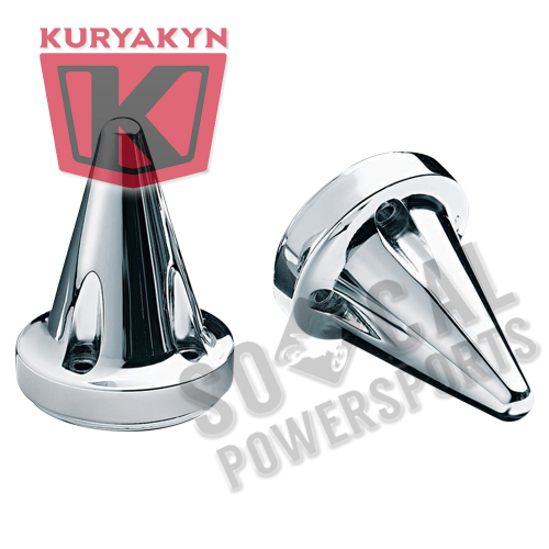 Kuryakyn - Kuryakyn ISO-Grip End Caps - Stiletto - Chrome - 6249