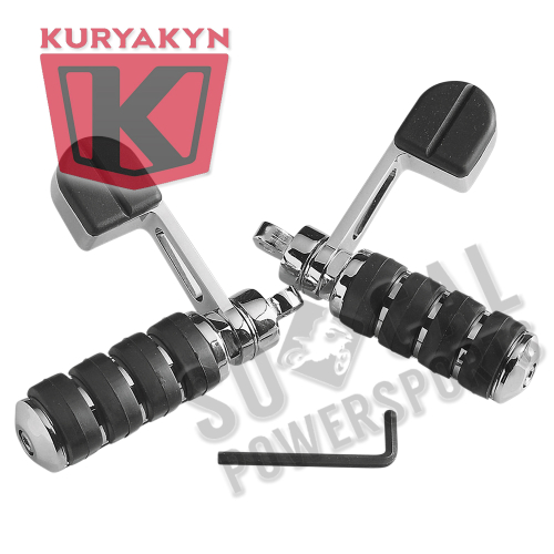 Kuryakyn - Kuryakyn ISO-Stirrups with Large ISO-Pegs - Male Mount - 8075