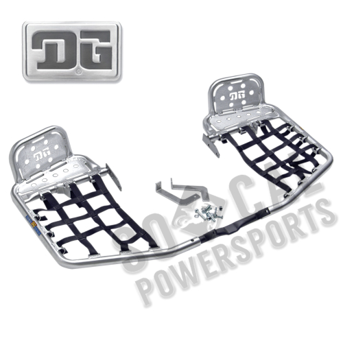 DG Performance - DG Performance HG Alloy Series Nerf Bars - Silver Bar - Black Web - 607-6130