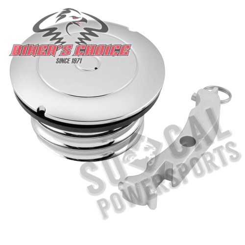 Bikers Choice - Bikers Choice Screw-In Flush Mount Gas Caps - Vented Right - 482412