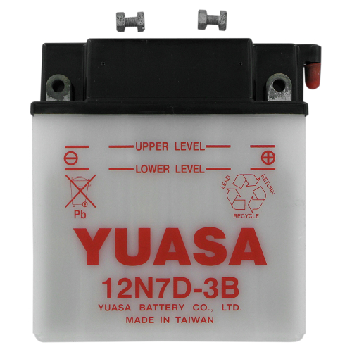 Yuasa - Yuasa Conventional 12V Battery - 12N7D-3B - YUAM227DB