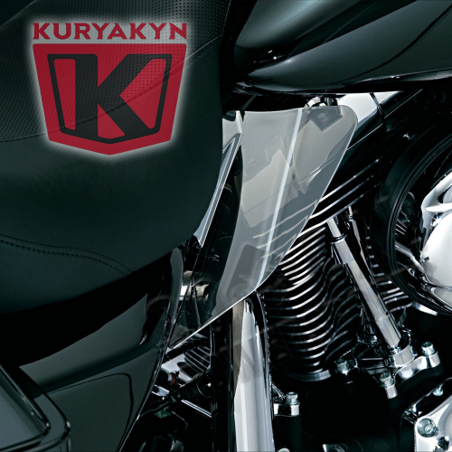 Kuryakyn - Kuryakyn AirMaster Saddle Shields - Reflective Smoke - 1196