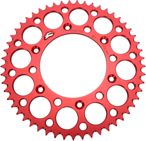 Renthal - Renthal Ultralight Rear Sprocket - Red - 53T - 154U-520-53GRRD