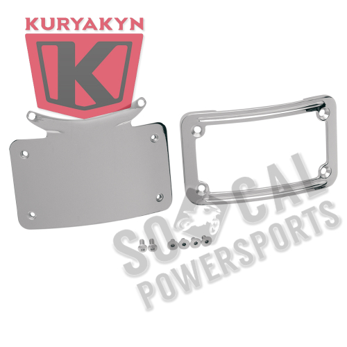 Kuryakyn - Kuryakyn Curved License Plate Frame - Chrome - 3162