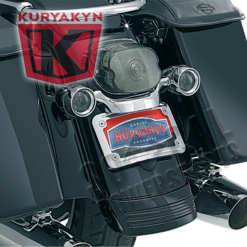 Kuryakyn - Kuryakyn Curved License Plate Frame - Chrome - 3163