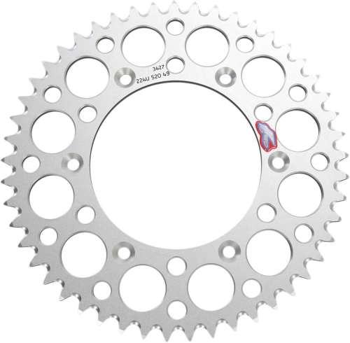 Renthal - Renthal Ultralight Rear Sprocket - Silver - 49T - 224U-520-49GPSI