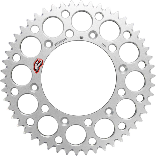 Renthal - Renthal Ultralight Rear Sprocket - Silver - 50T - 224U-520-50GPSI