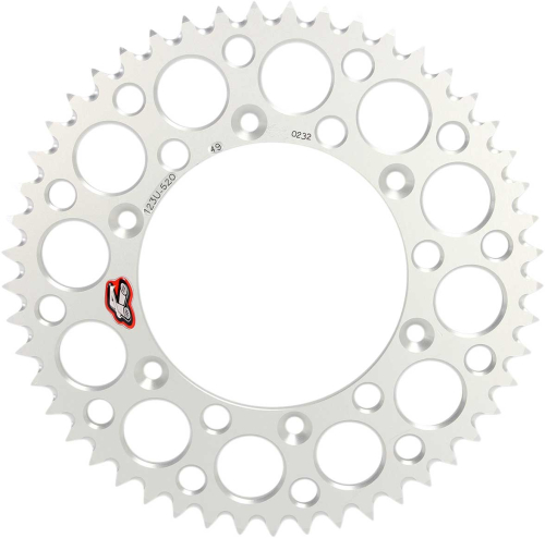 Renthal - Renthal Ultralight Rear Sprocket - Silver - 49T - 123U-520-49GYSI