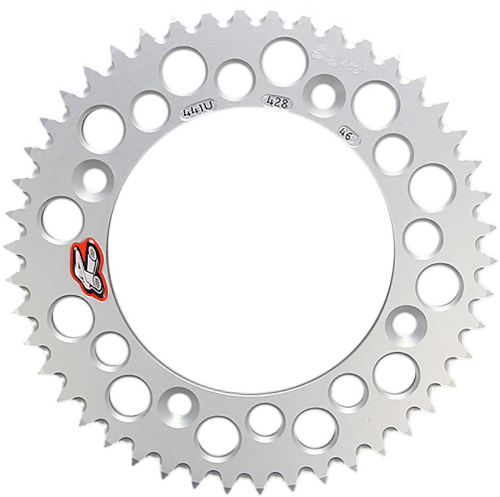 Renthal - Renthal Ultralight Rear Sprocket - Silver - 46T - 441U-428-46GPSI