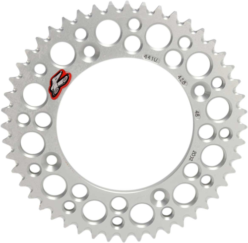 Renthal - Renthal Ultralight Rear Sprocket - Silver - 48T - 441U-428-48GPSI