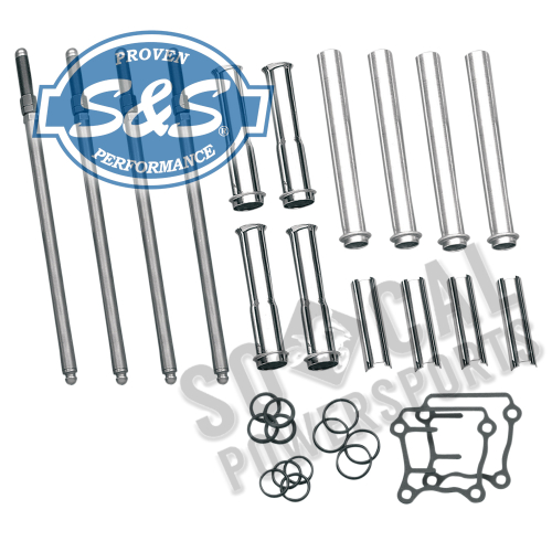 S&S Cycle - S&S Cycle Adjustable Pushrod Kit with Covers - 93-5095