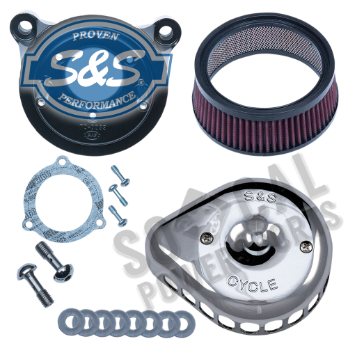 S&S Cycle - S&S Cycle Mini Teardrop Stealth Air Cleaner Kit - Chrome - 170-0437