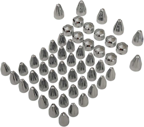 Ciro - Ciro Engine Bolt Cap Set - Fluted Spike - Chrome - 70023