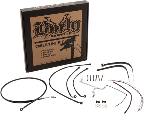 Burly Brand - Burly Brand Handlebar Cable/Line Install Kit - Stainless Steel - B30-1154