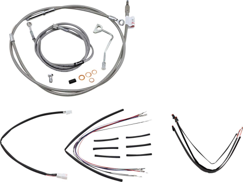 Burly Brand - Burly Brand Handlebar Cable/Line Install Kit - Stainless Steel - B30-1159