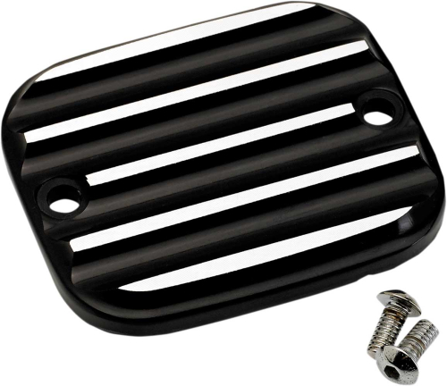 Joker Machine - Joker Machine Front Master Cylinder Cover - Finned - Black Anodized/Silver - 951019-2