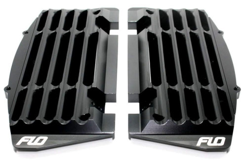 Flo Motorsports - Flo Motorsports High Flow Radiator Braces - Black - FLO 753-2BLK
