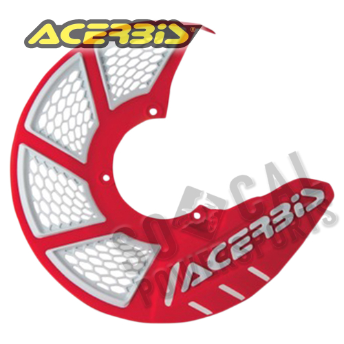 Acerbis - Acerbis X-Brake 2.0 Vented Front Disc Cover - Red/White - 2449490004