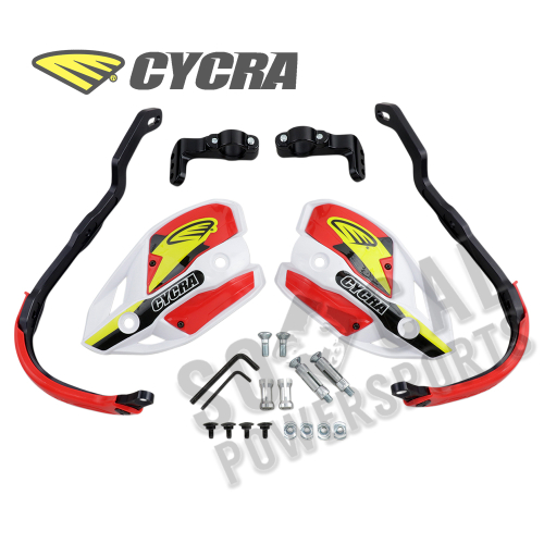 Cycra - Cycra Ultra Probend CRM Wrap Around Handguards - White/Red - 1CYC740833X