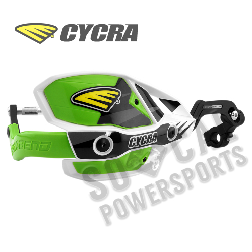 Cycra - Cycra Ultra Probend CRM Wrap Around Handguards - White/Green - 1CYC-7408-72X