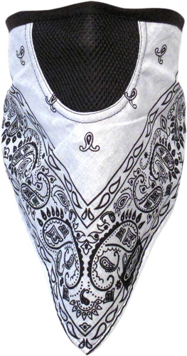 Schampa - Schampa Facefit Facemask - FMV-208 - White Paisley - OSFM