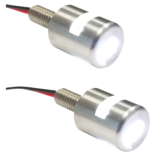 K&S Technologies - K&S Technologies Three-Beam License Plate Bolt Lights - White  - Run/Turn - 25-9181